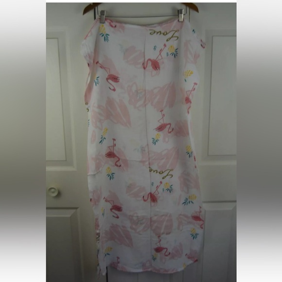 Monarca Flamingo Pineapple Love Baby Swaddle Blanket Muslin Bamboo Pink White - Picture 2 of 6